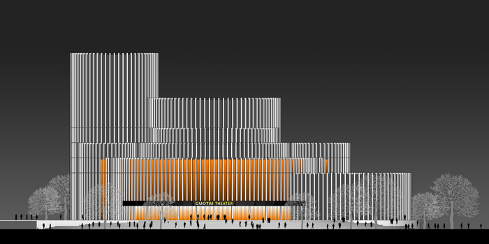 Perspektive des Theaters Guotai in Chongqing